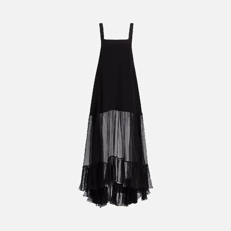 Azeeza Bellevue Poplin Chiffon Dress - Black