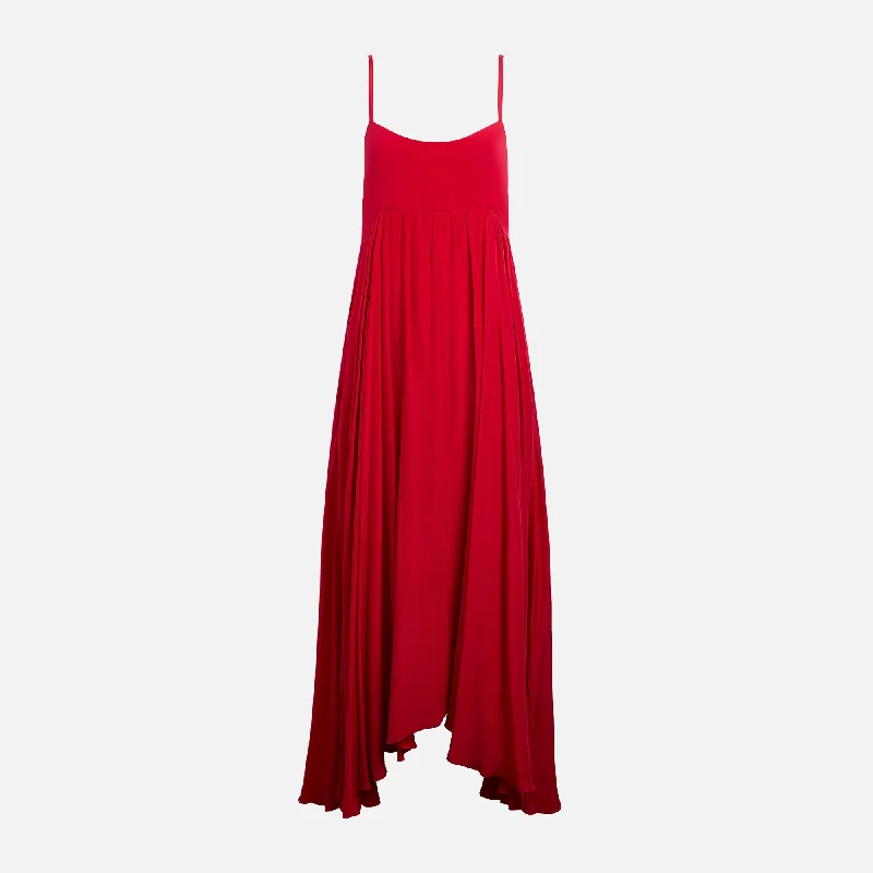 Azeeza Rachel Silk Dress - Cherry