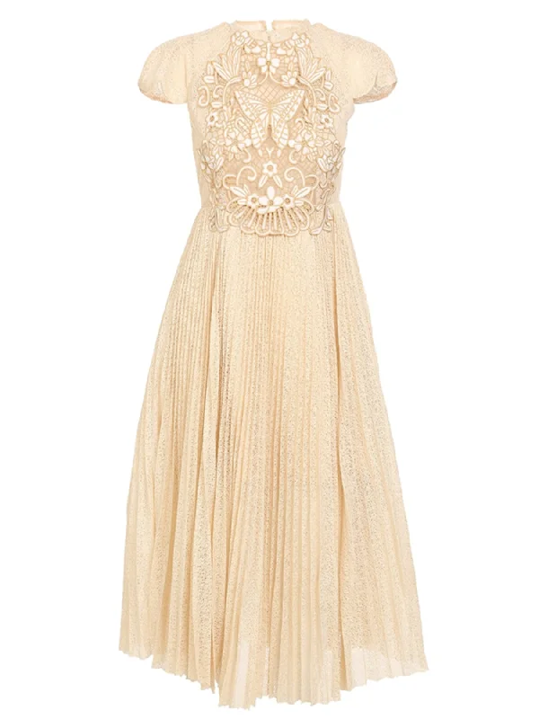 Beulah Lainey Lace Dress In Natural