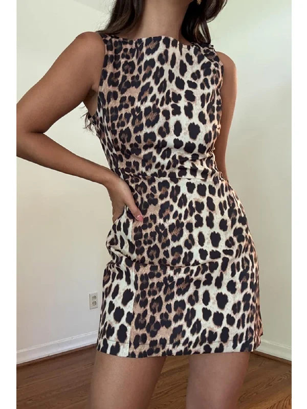 Et Clet Terri Leopard Print Dress In Leopard