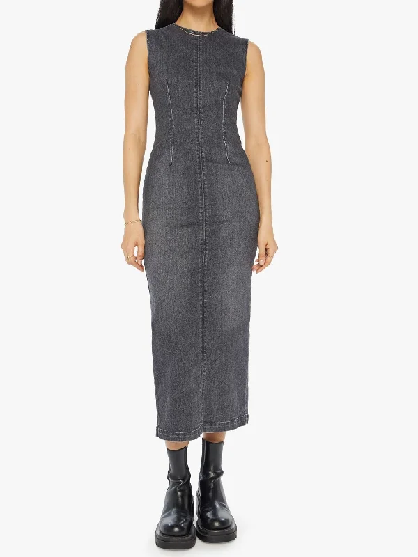 MOTHER Denim The Swerve Dress In Up In Smoke