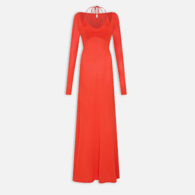 SIR Valejo Halter Dress - Tangerine