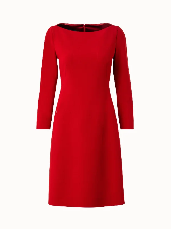 Wool Stretch Double-Face Dress