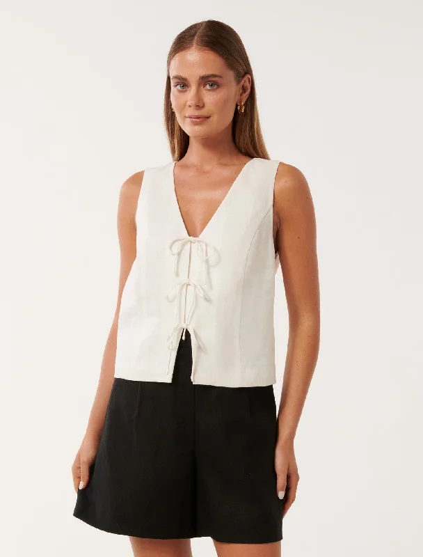 Erin Tie Front Waistcoat