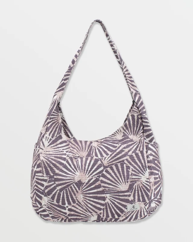 Schoolyard Canvas Hobo Tote - Dark Grey