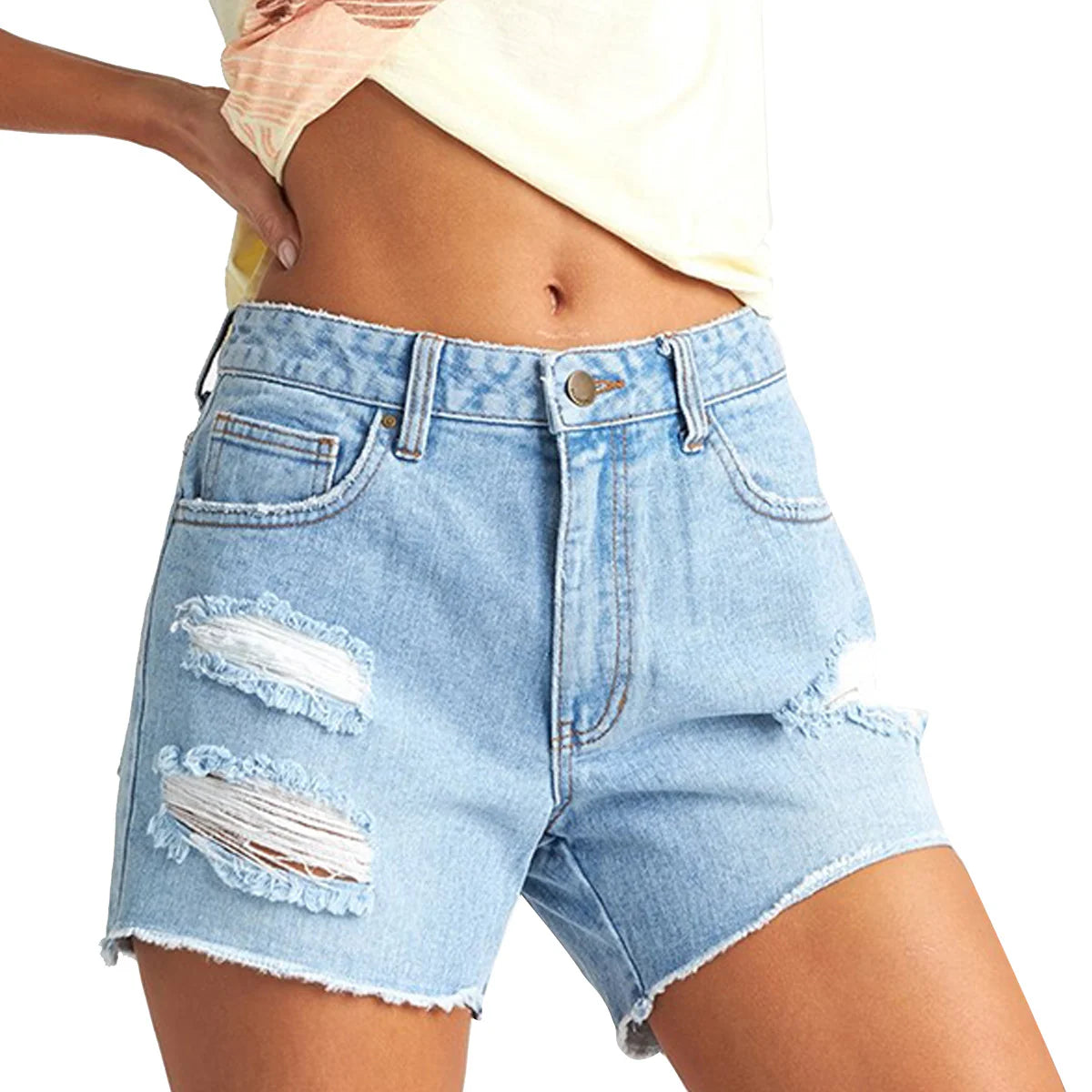 Billabong How Bout That Women's Denim Shorts - Blue