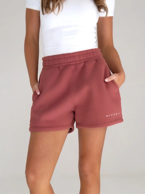 Isabel Jogger Shorts - Berry