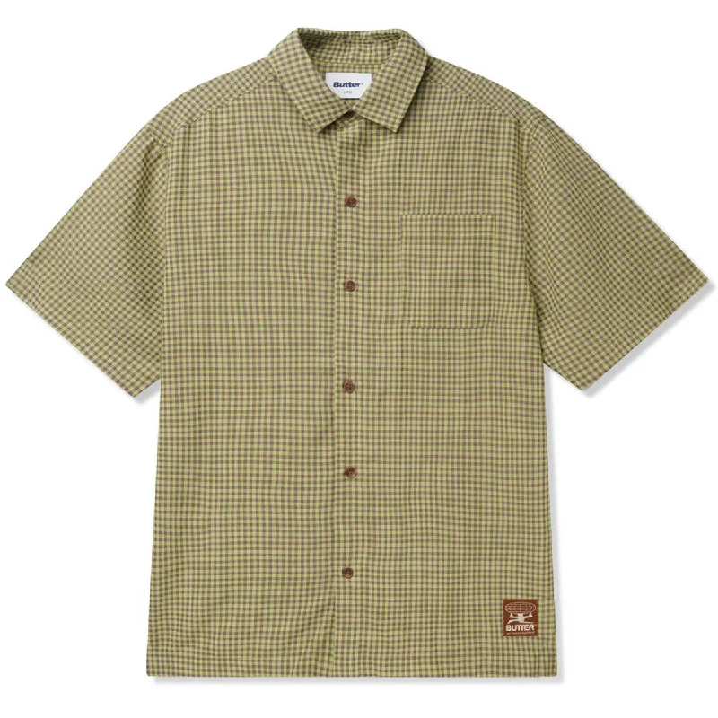 Butter Goods - Gingham S/S Shirt Lime/Mauve