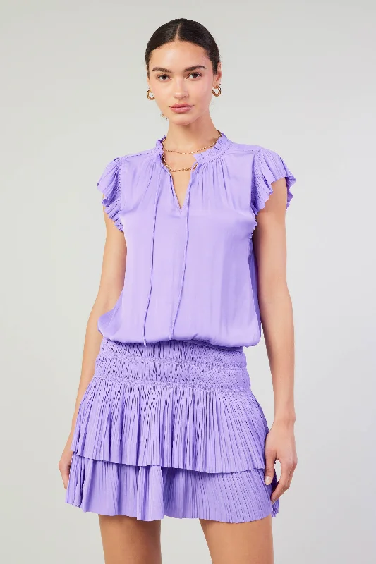 Zoey Pleated Mini Dress