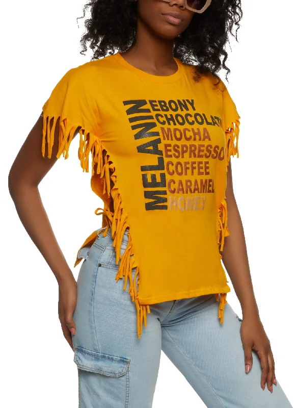 Melanin Fringe Open Side Graphic Tee