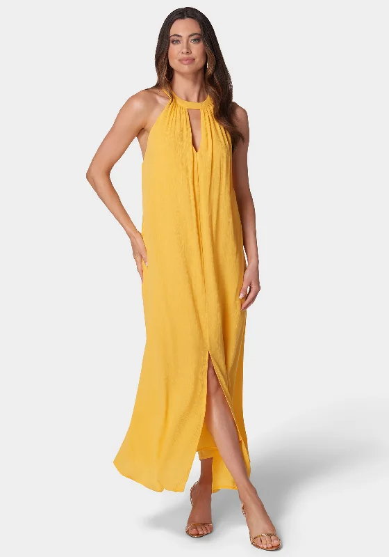 Strappy Back Trapeze Maxi Dress