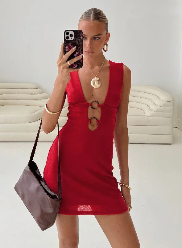 Steward Mini Dress Red