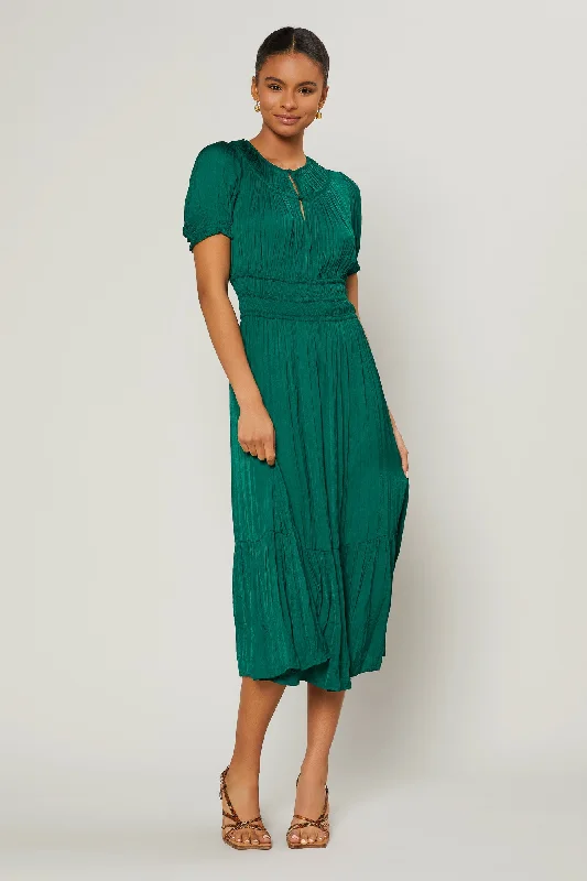 Brooklyn Pleated Midi Dress