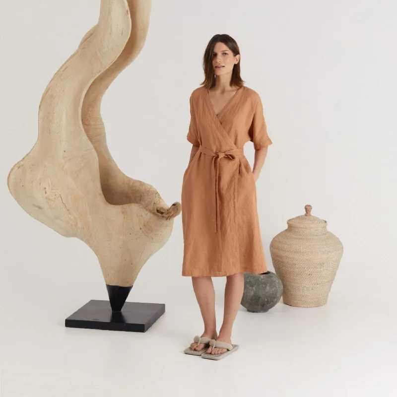 LIMITED EDITION Nude Linen Vine Dress