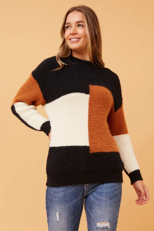 DANA COLOR BLOCK KNIT JUMPER