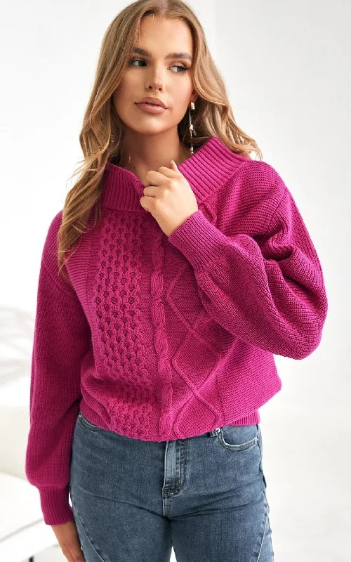 Lenny Knit Jumper - Magenta