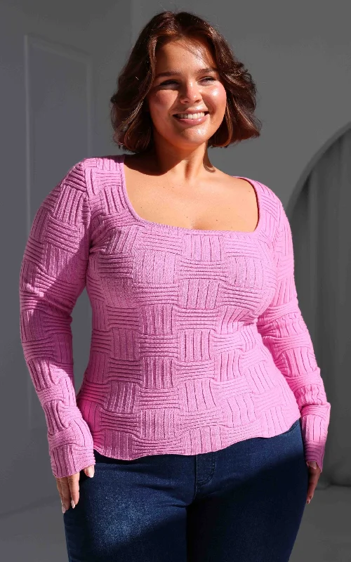 Miya Knit Top - Pink