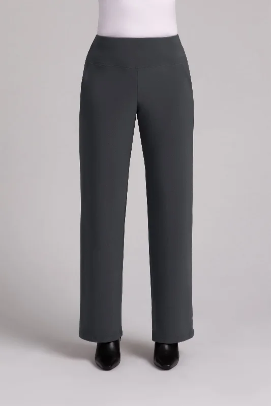 Straight Leg Pant with Yoke | Graphite