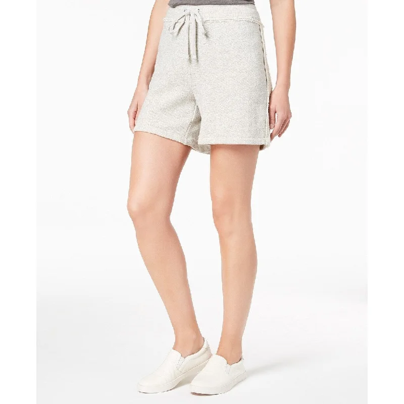 Style & Co Women's Drawstring Shorts Grey Size Medium