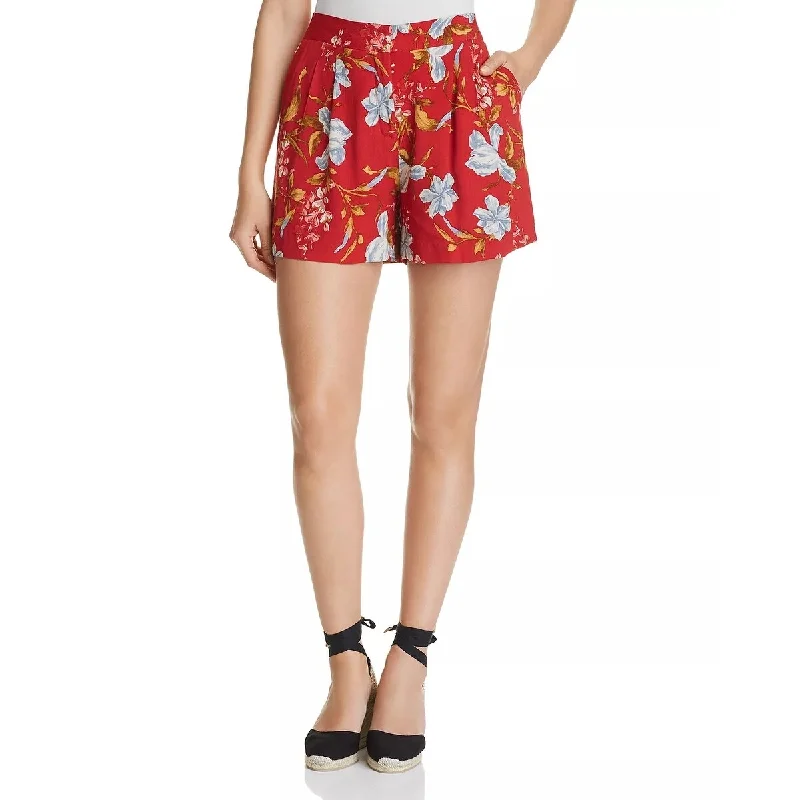 Vince Camuto Women's Graceful Wildflower Shorts Red Size 8